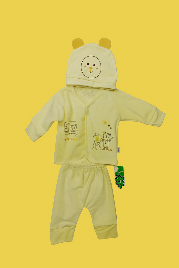 Winter Baby Bear 3-Piece Warm Clothing Set – Hat, Shirt & Pants Avaliable in  2-color's