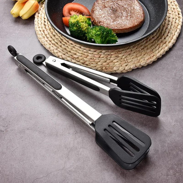 Stainless Steel Handle Nylon Slotted Turner Spatula