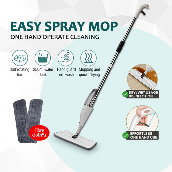 Easy Spray Mop with 350ml Tank and 360° Rotating Handle